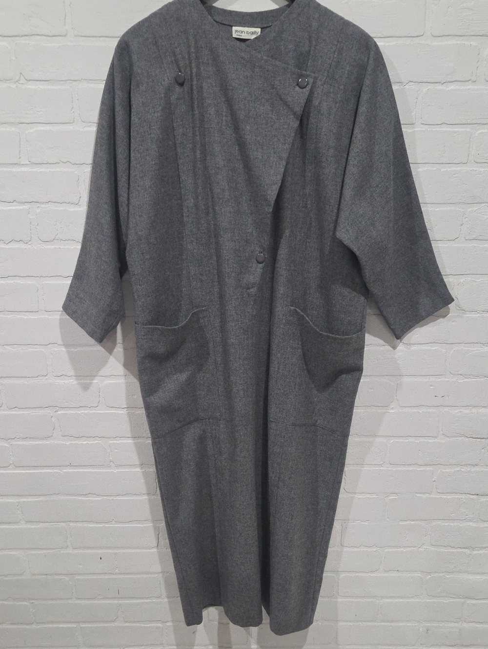 Jean Bailly Paris Vintage Avant Garde Wool Blend Maxi Dress